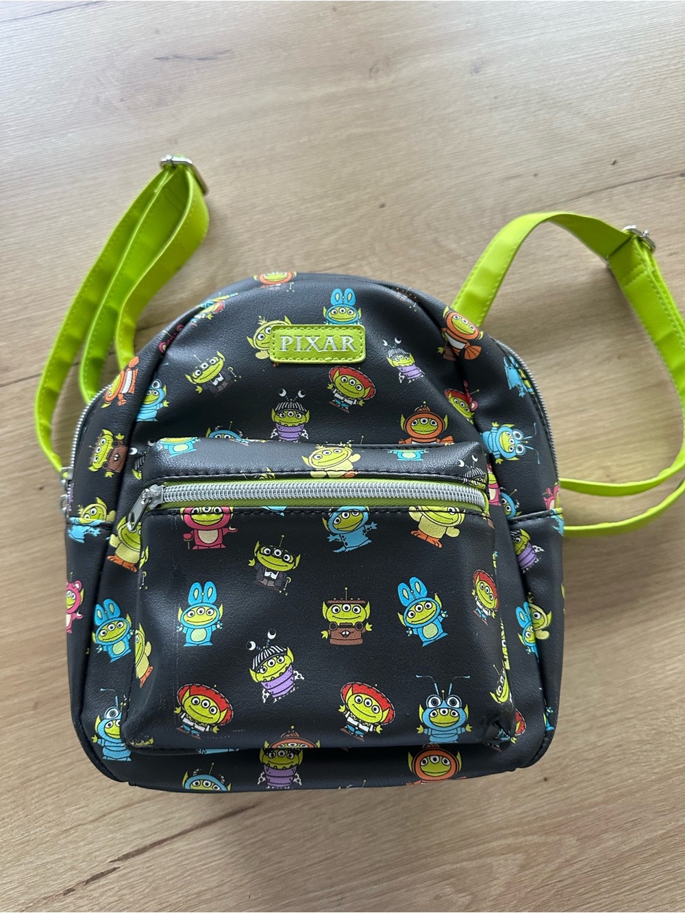 Pixar Kids' Mini Backpack with Neon Green Straps